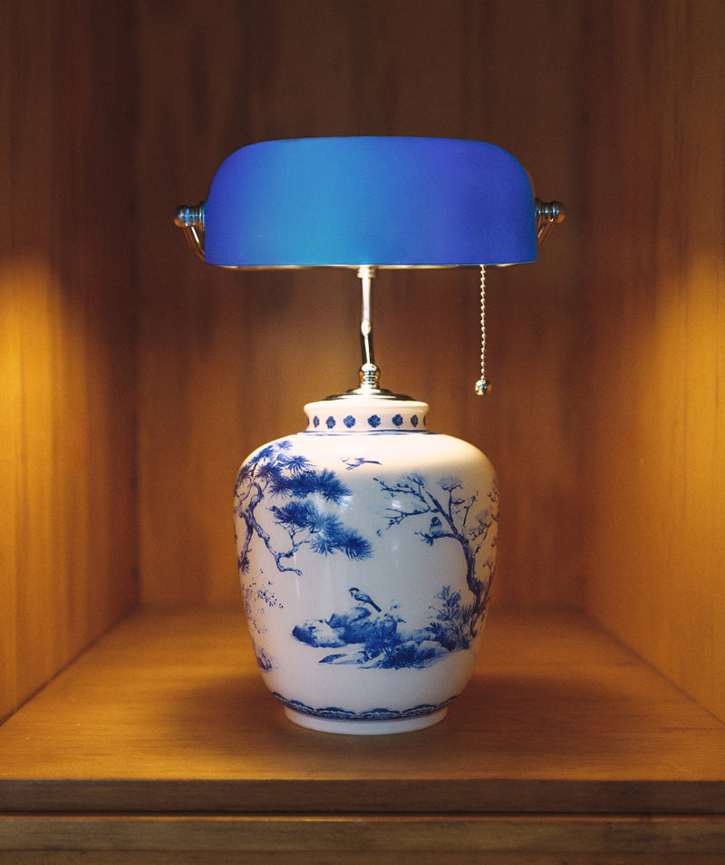 Porcelain Banker’s Lamp