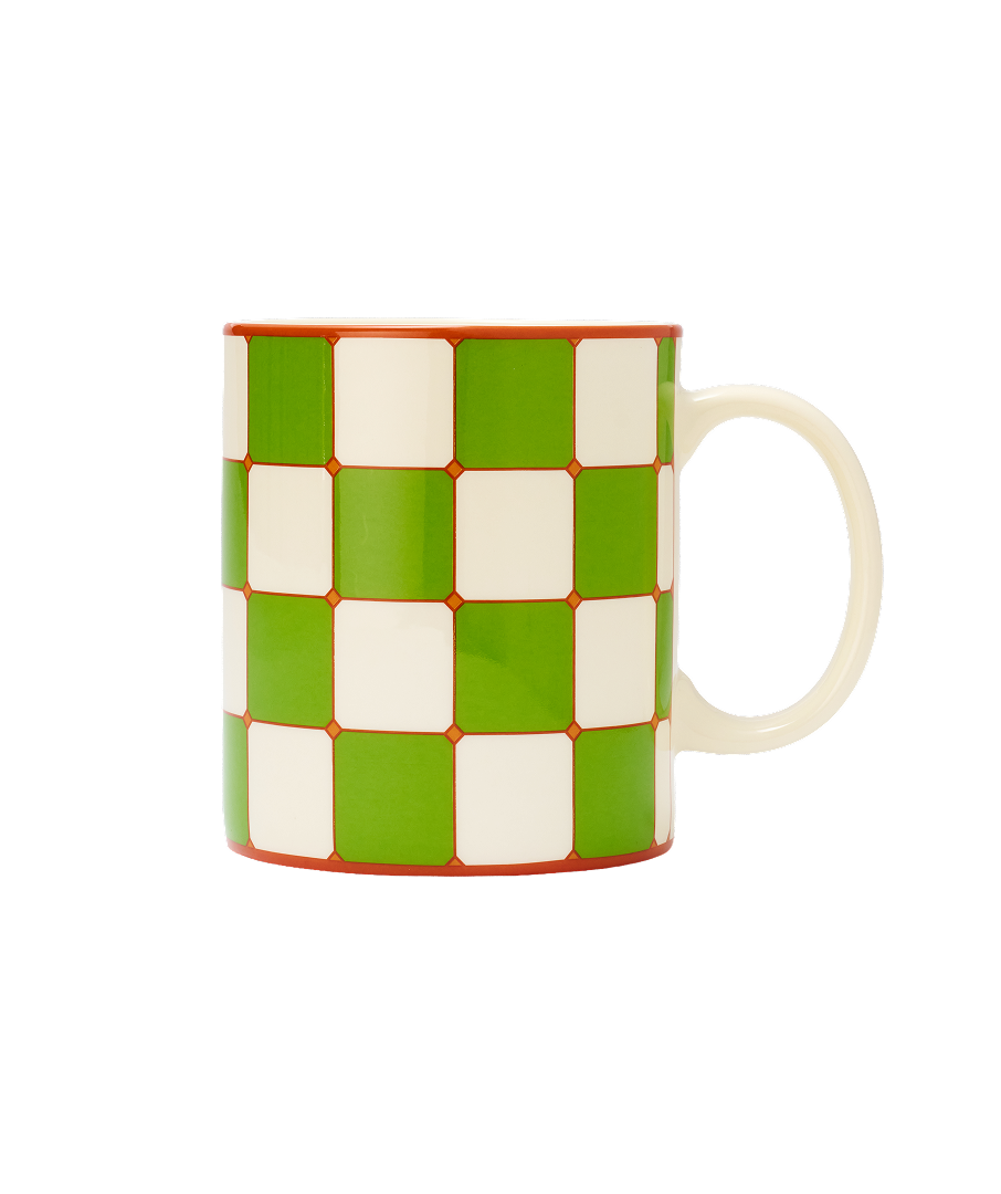 Checkerboard Mug Green