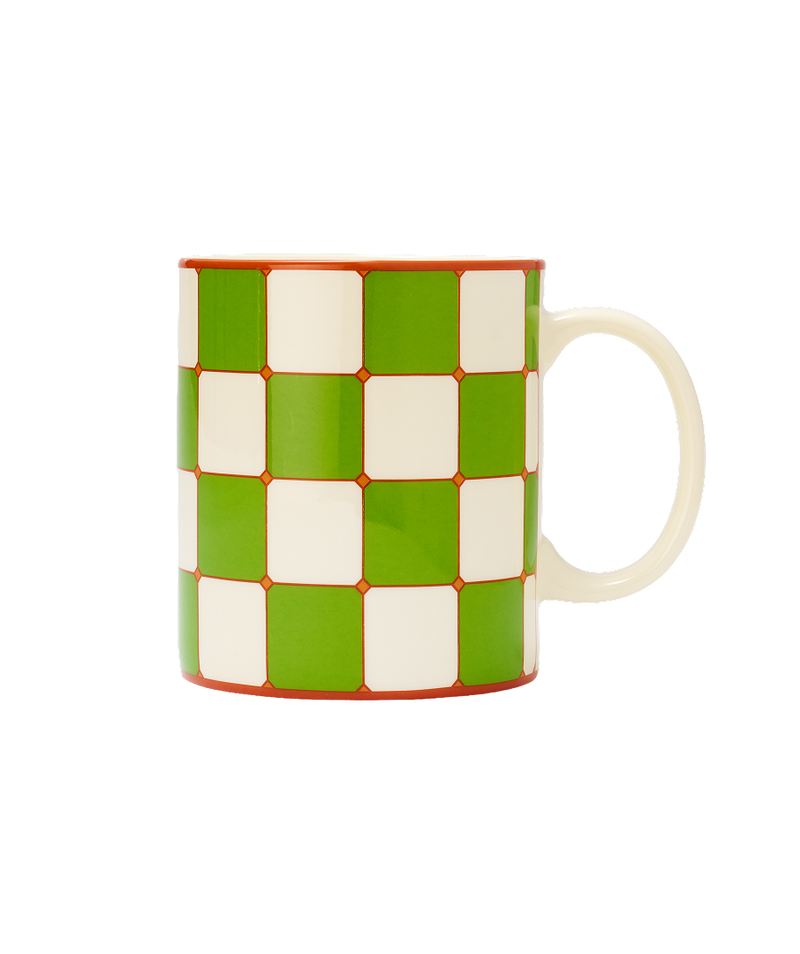 Checkerboard Mug Green