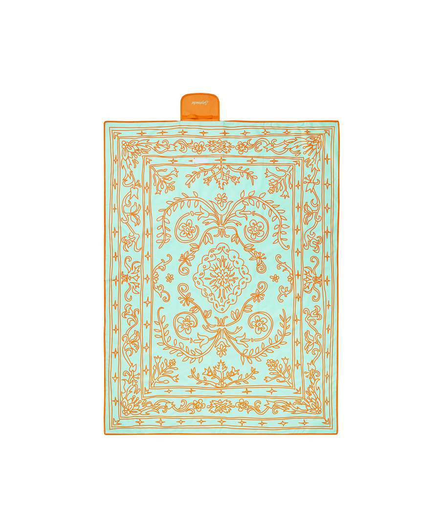 Doodle Persian Picnic Mat Orange