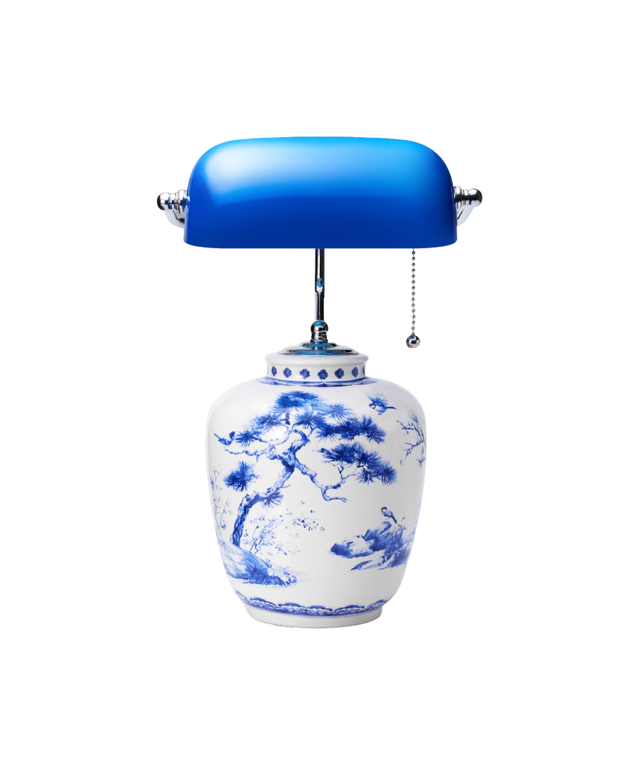 Porcelain Banker’s Lamp