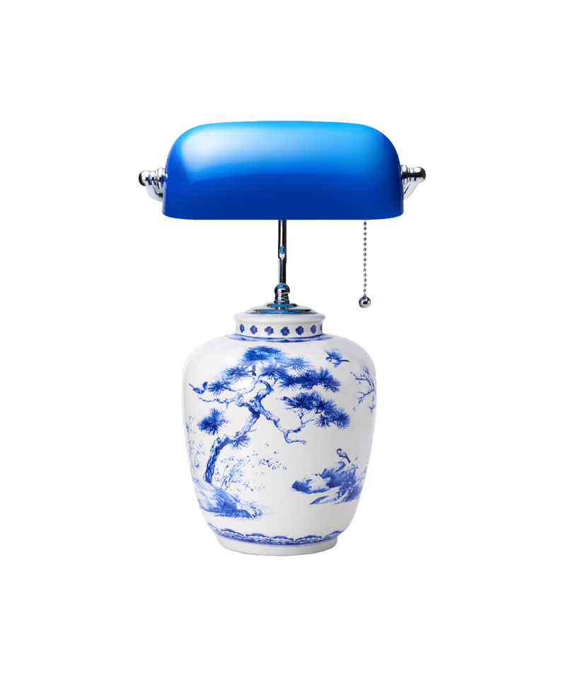 Porcelain Banker’s Lamp