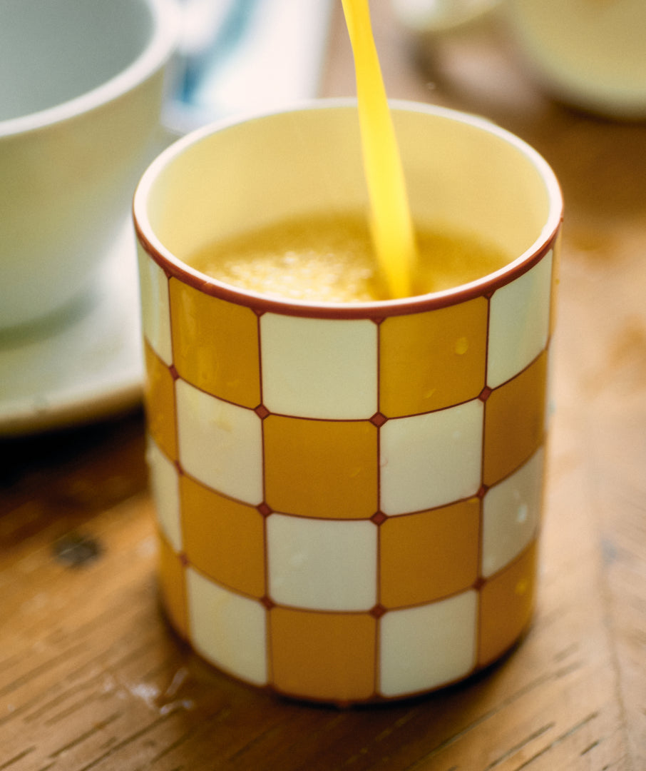 Checkerboard Mug Yellow