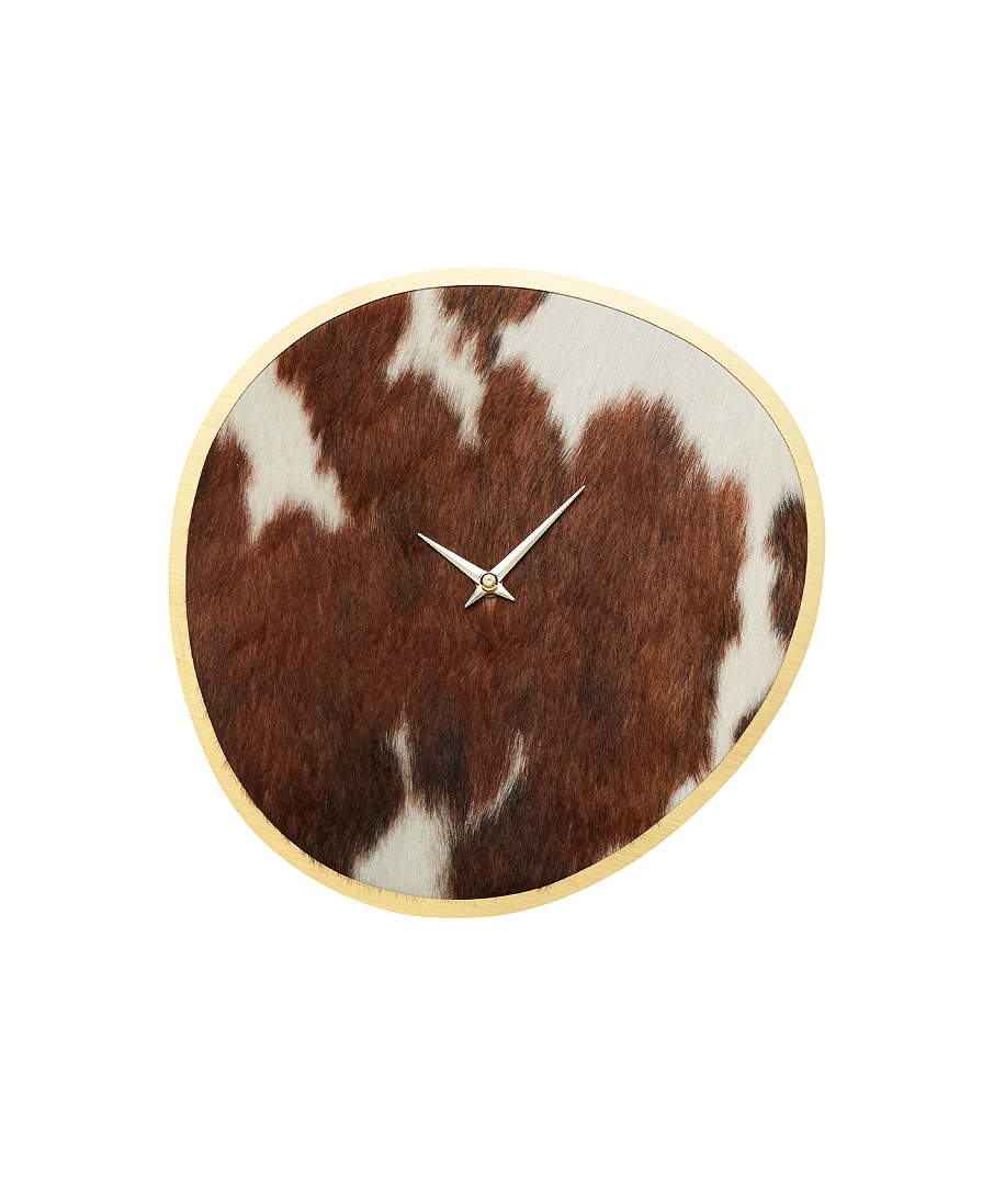 Cowhide Clock