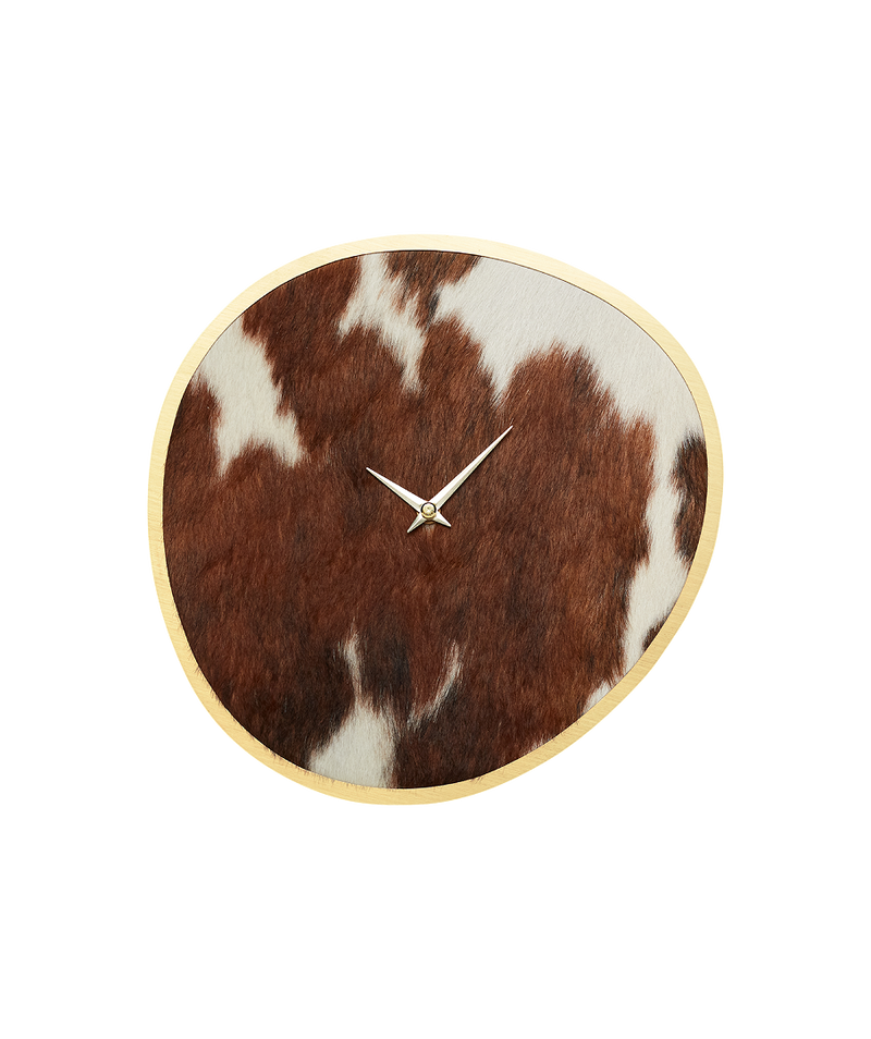 Cowhide Clock