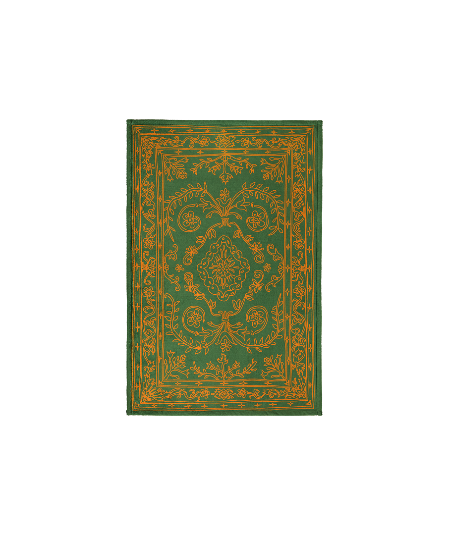 Doodle Persian Blanket Green