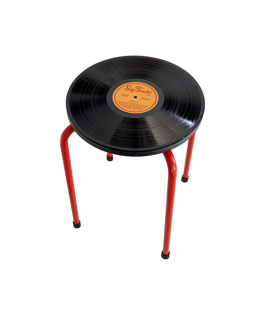 Vinyl Stool Red