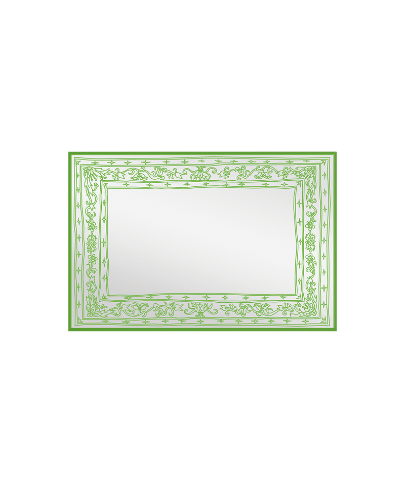 Doodle Persian Mirror Green