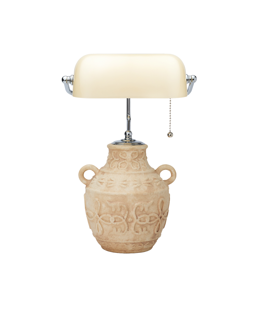Terracotta Banker’s Lamp