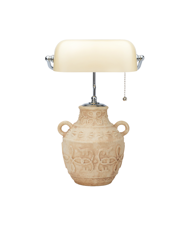 Terracotta Banker’s Lamp