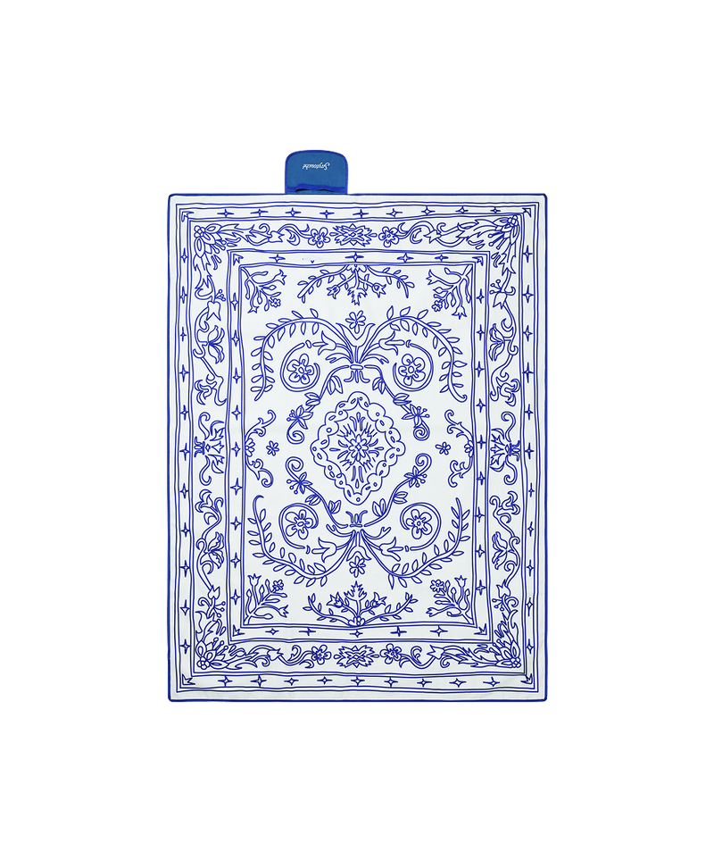 Doodle Persian Picnic Mat Blue