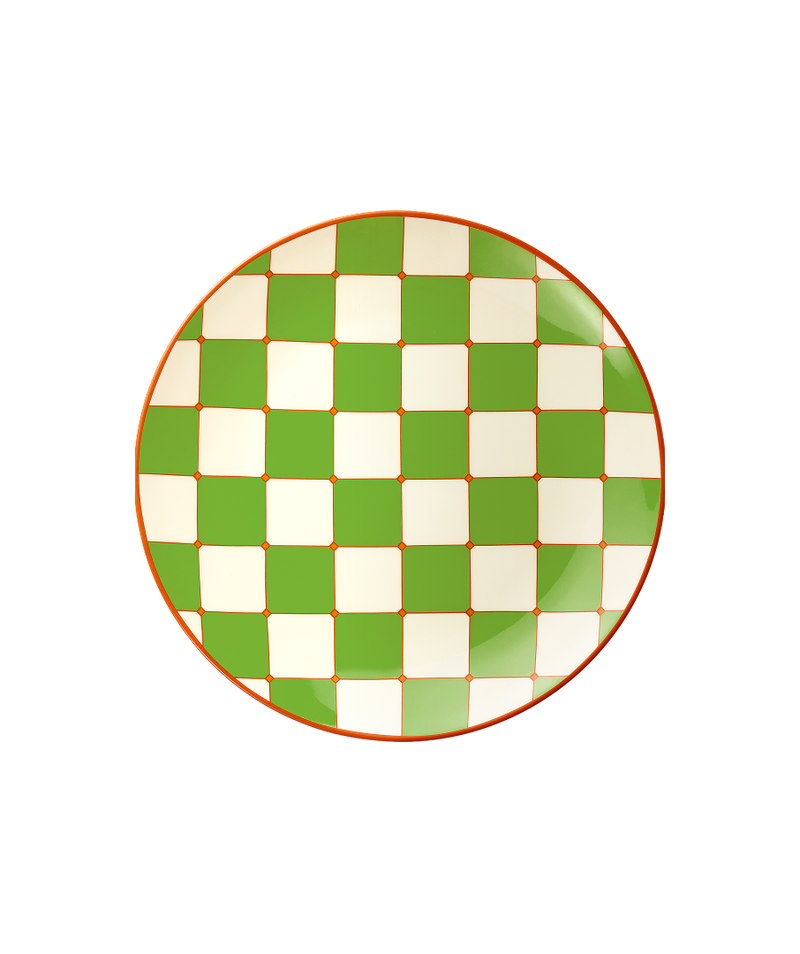 Checkerboard Plate Green