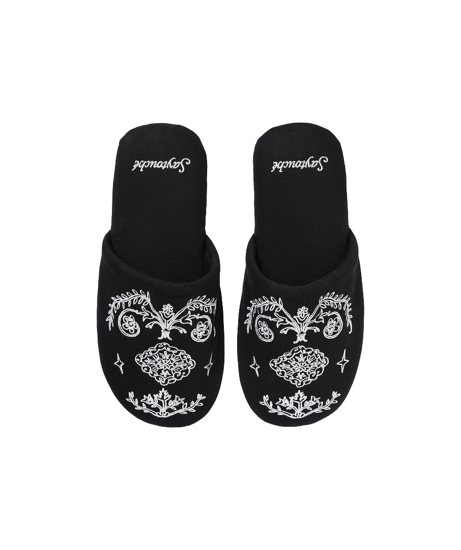 Doodle Persian Room Shoes Black 2sizes
