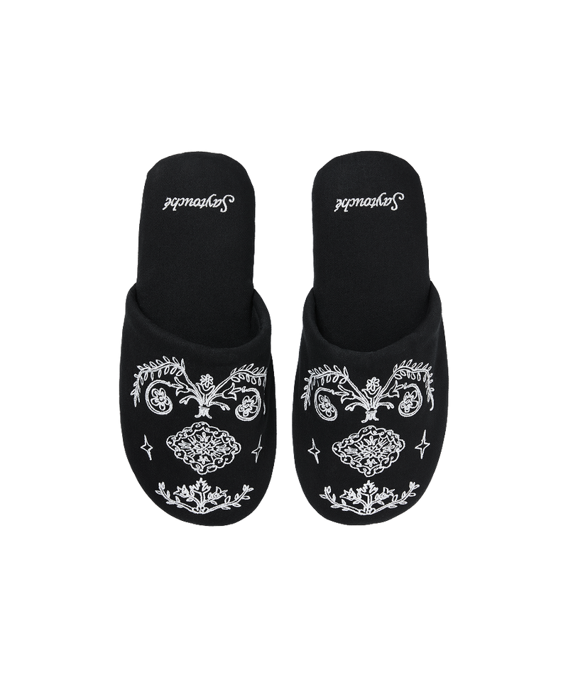 Doodle Persian Room Shoes Black 2sizes