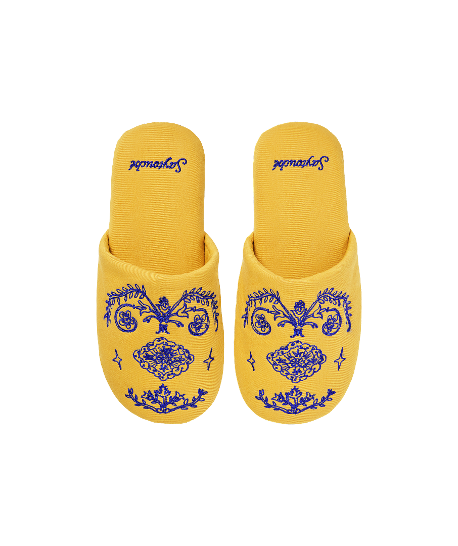 Doodle Persian Room Shoes Yellow 2sizes