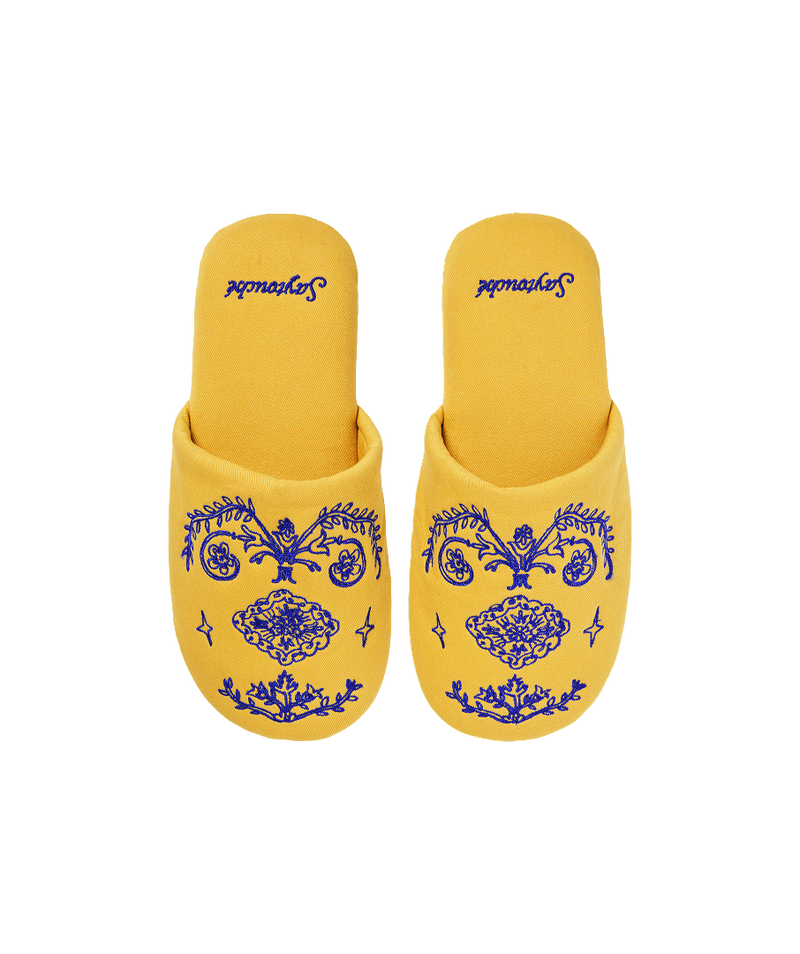 Doodle Persian Room Shoes Yellow 2sizes