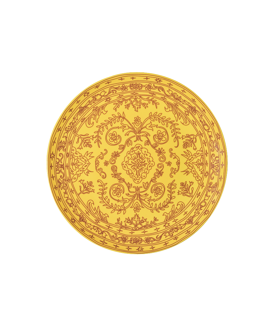 Doodle Persian Plate Yellow