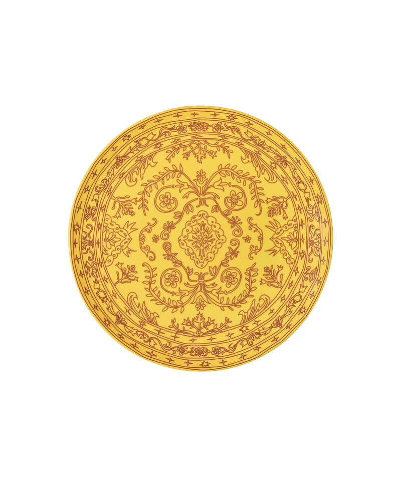 Doodle Persian Plate Yellow