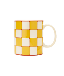 Checkerboard Mug Yellow