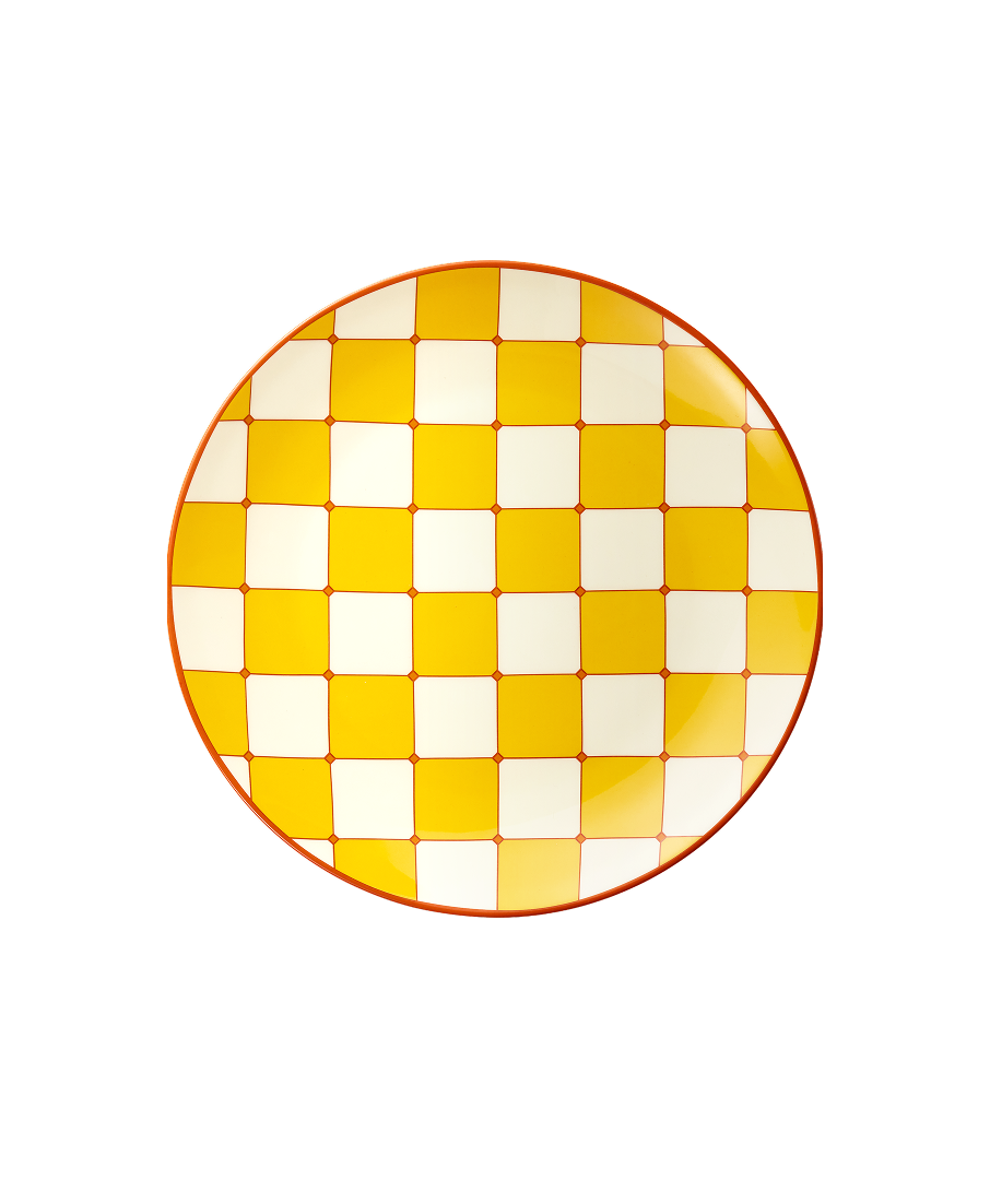 Checkerboard Plate Yellow