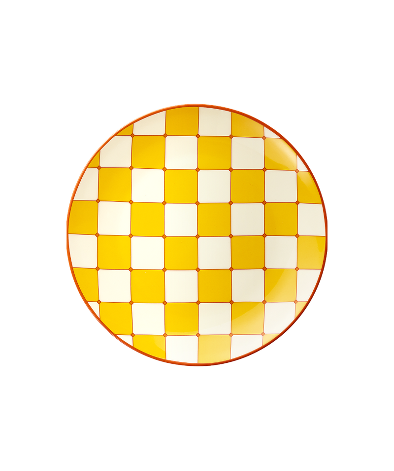 Checkerboard Plate Yellow