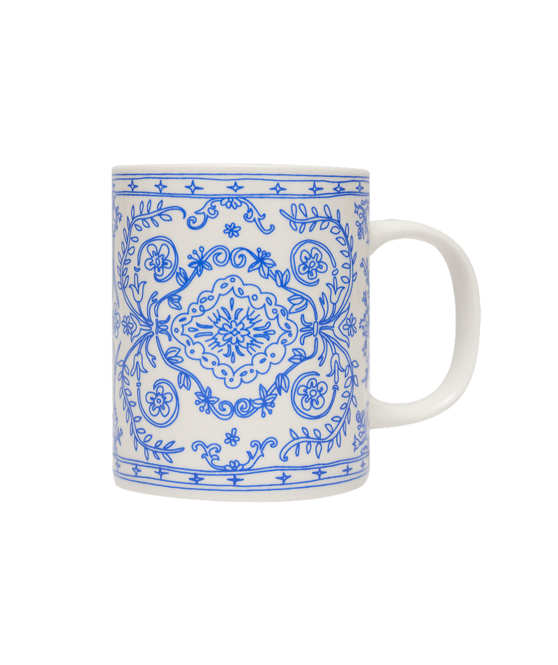 Doodle Persian Mug Blue