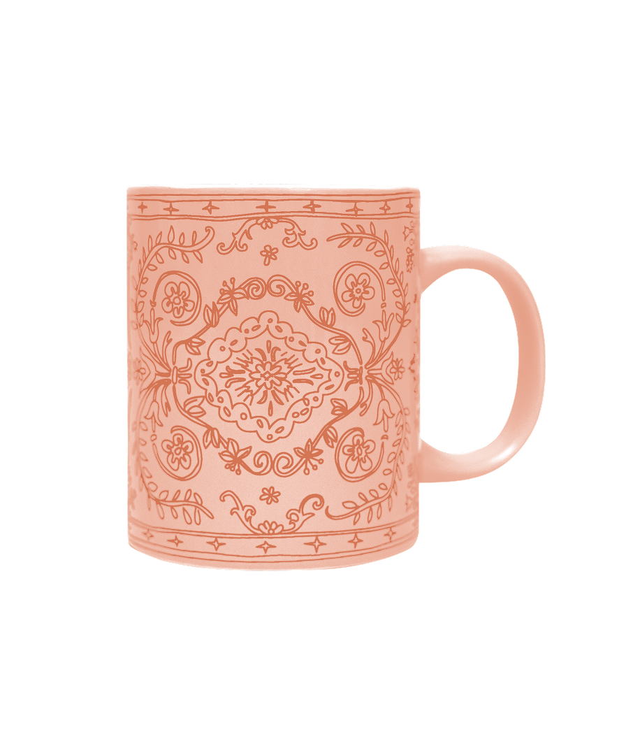 Doodle Persian Mug Peach