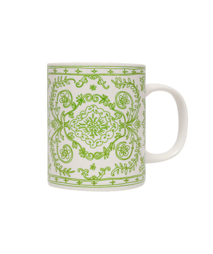 Doodle Persian Mug Green