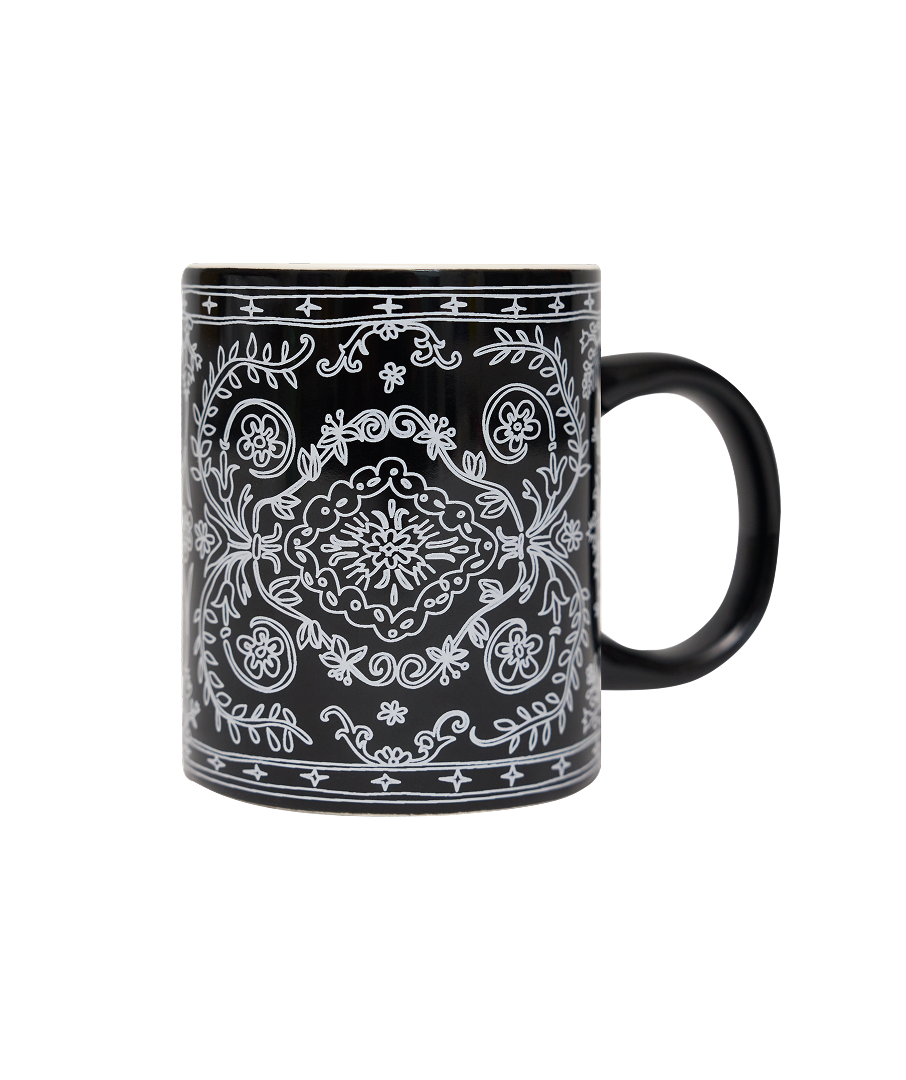 Doodle Persian Mug Black