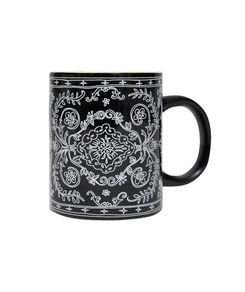 Doodle Persian Mug Black