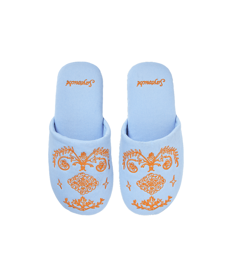 Doodle Persian Room Shoes Sky Blue 2sizes