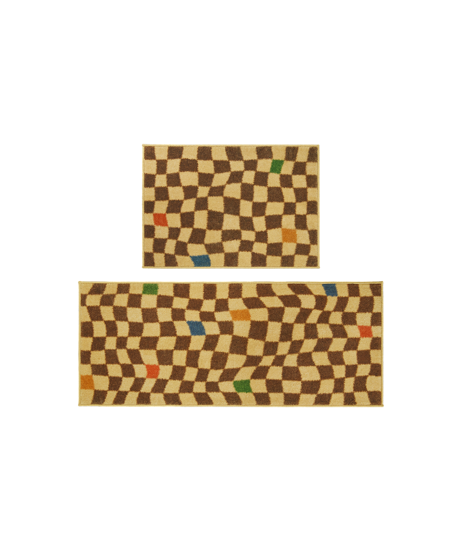 Checkerboard Mat Brown 2sizes