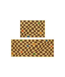 Checkerboard Mat Brown 2sizes