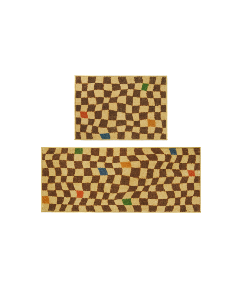 Checkerboard Mat Brown 2sizes