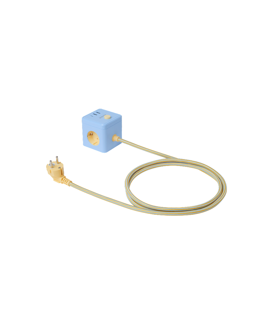 Cube Multi Plug Pastel Blue