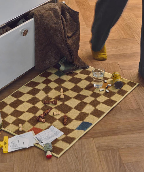 Checkerboard Mat Brown 2sizes