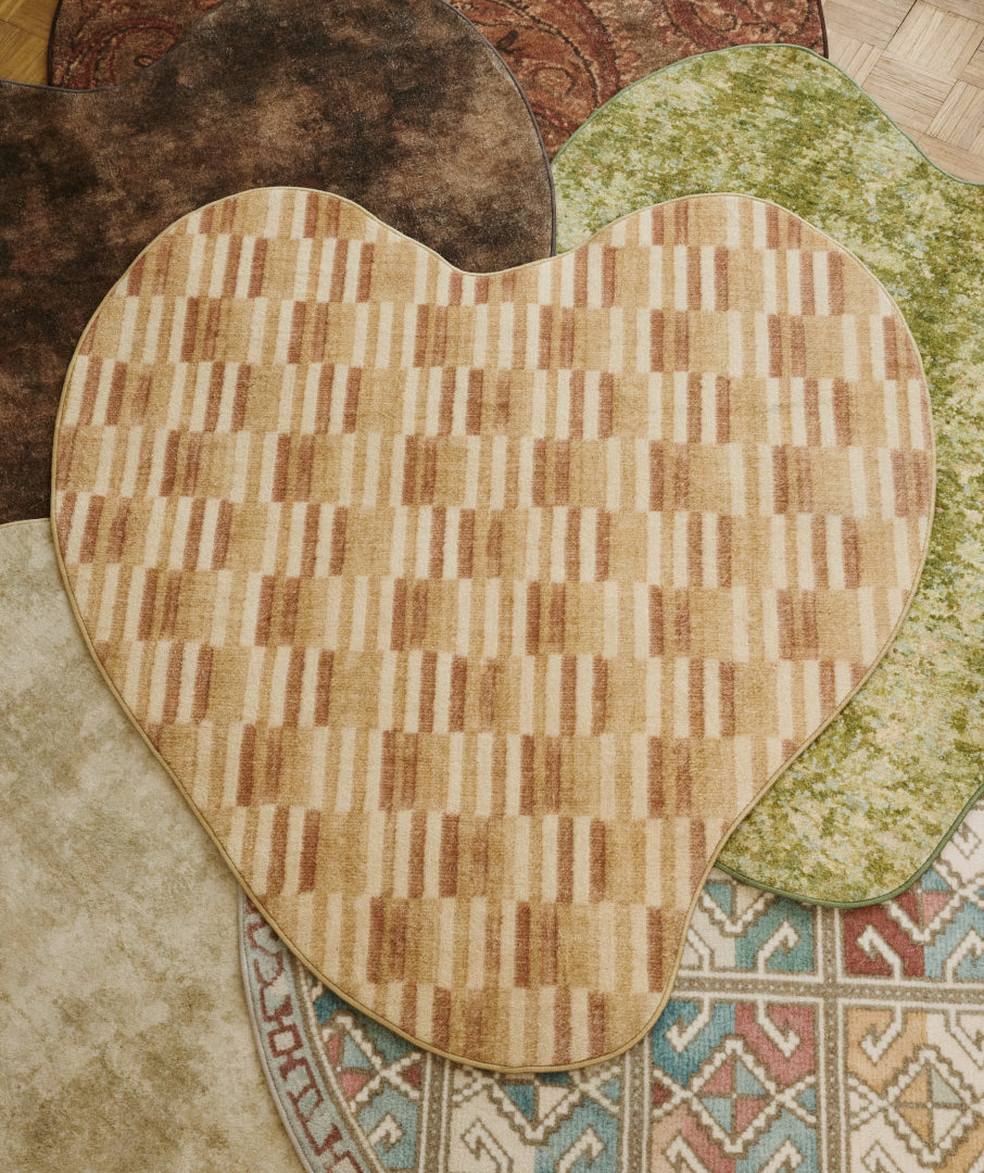 Liquified Tile Rug Yellow 3sizes