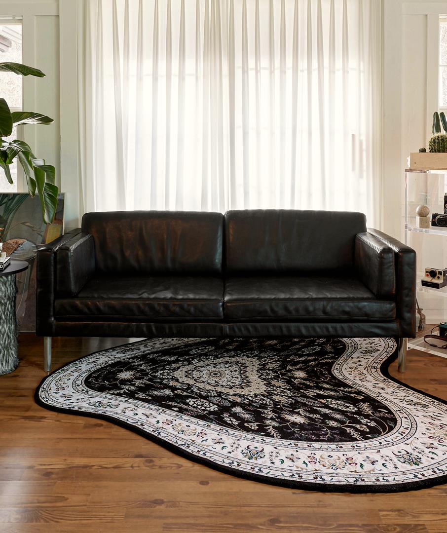Liquified Persian Rug Black 3sizes