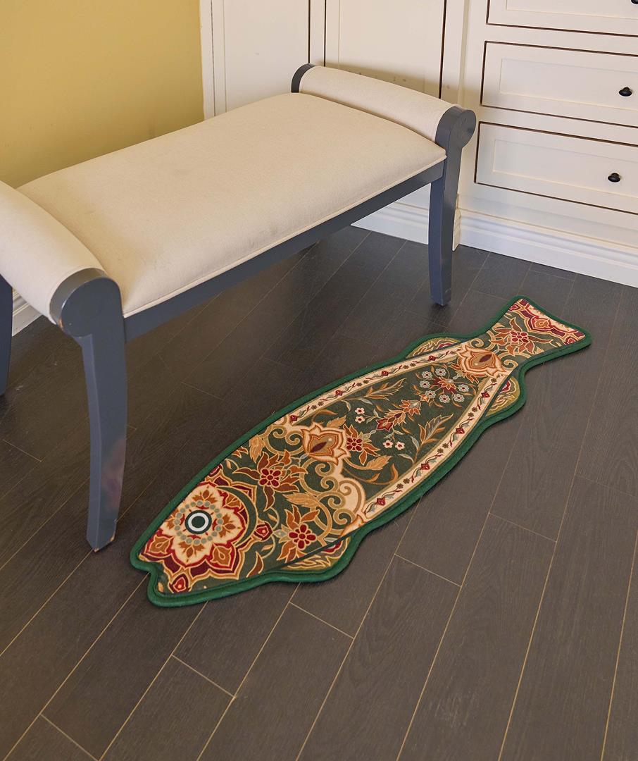 Lucky Persian Ornament Rug Green