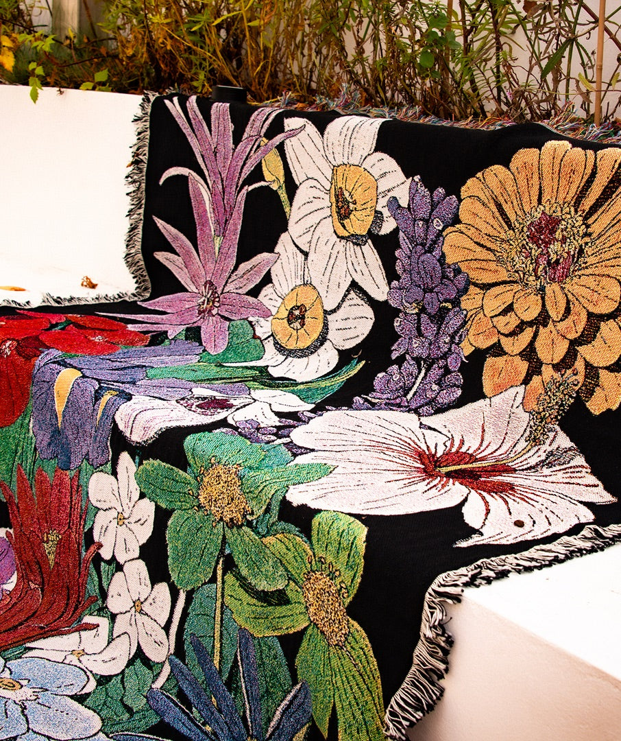 [WWF X SAY TOUCHÉ] Woven Blanket by Thibaud Hérem (Flower)