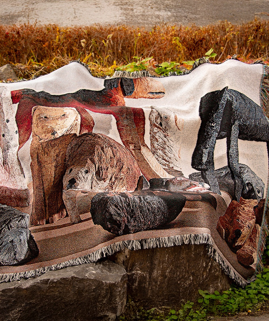 [WWF X SAY TOUCHÉ] Woven Blanket by Nicolas Jullien (Dog)
