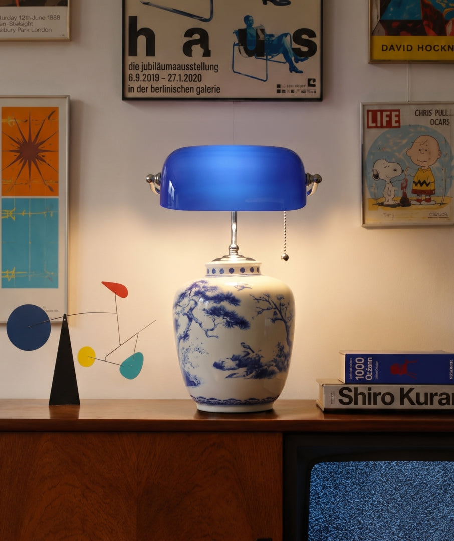 Porcelain Banker’s Lamp