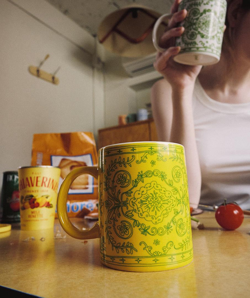 Doodle Persian Mug Yellow
