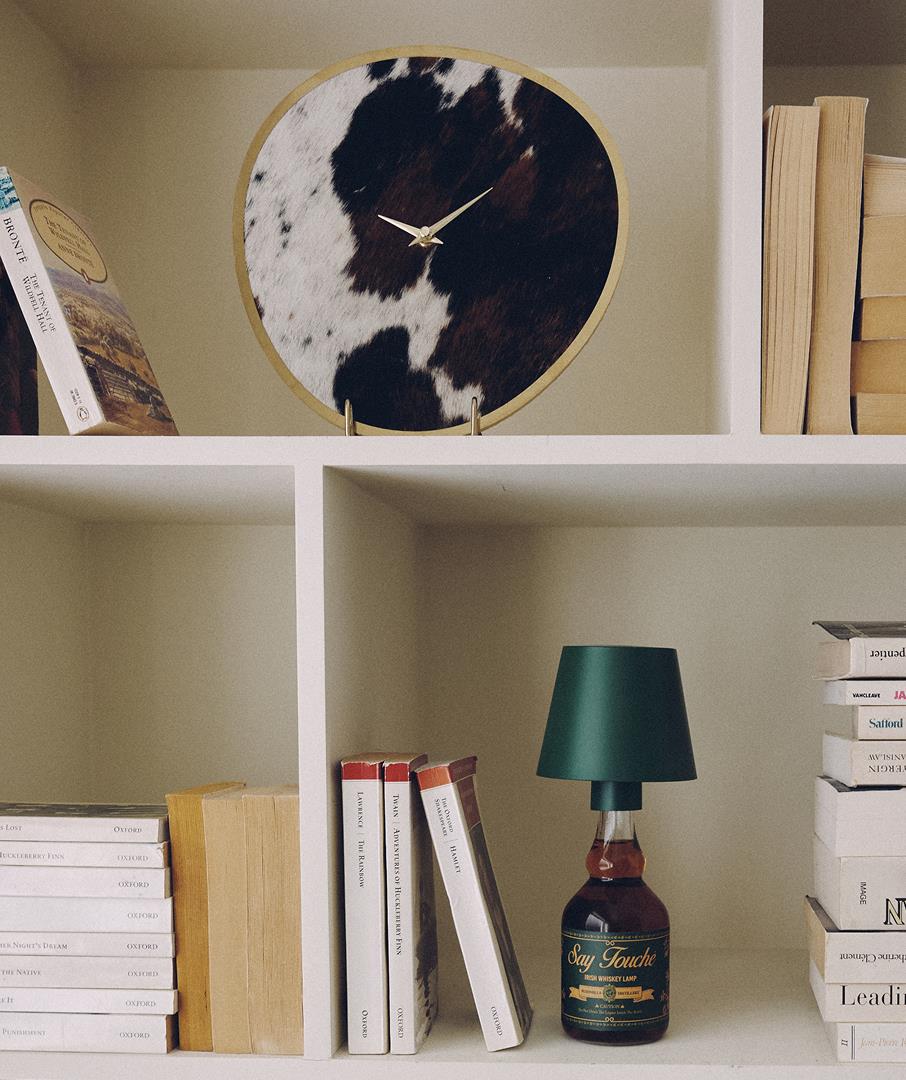 Cowhide Clock