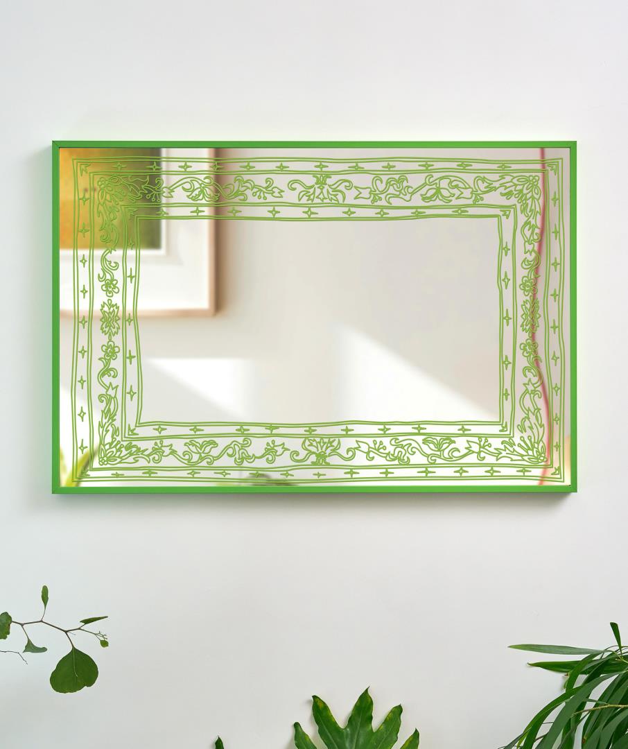 Doodle Persian Mirror Green
