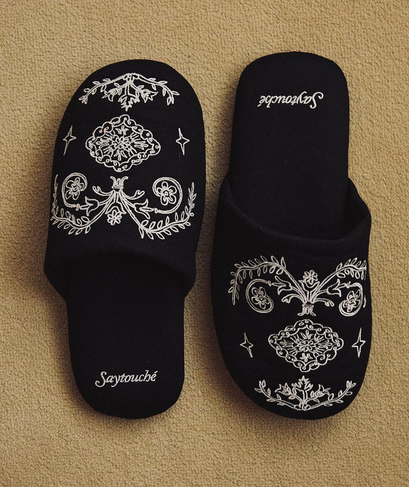Doodle Persian Room Shoes Black 2sizes
