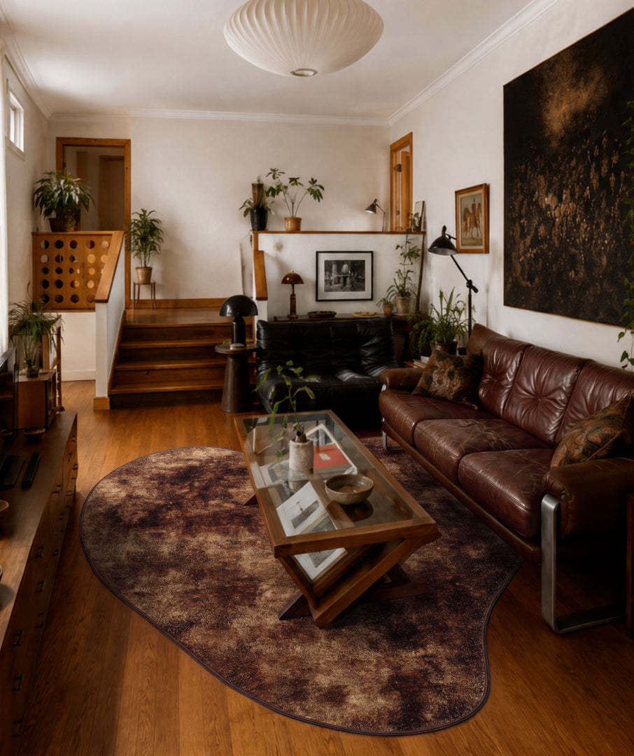Liquified Patina Rug Brown 3sizes