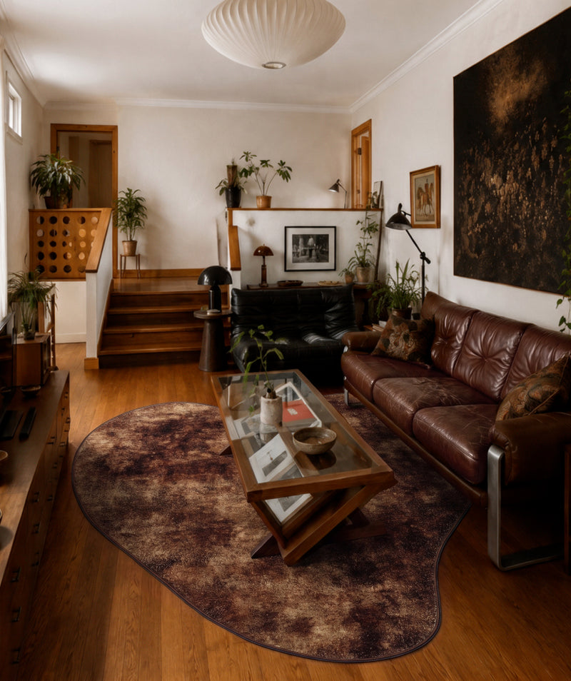 Liquified Patina Rug Brown 3sizes