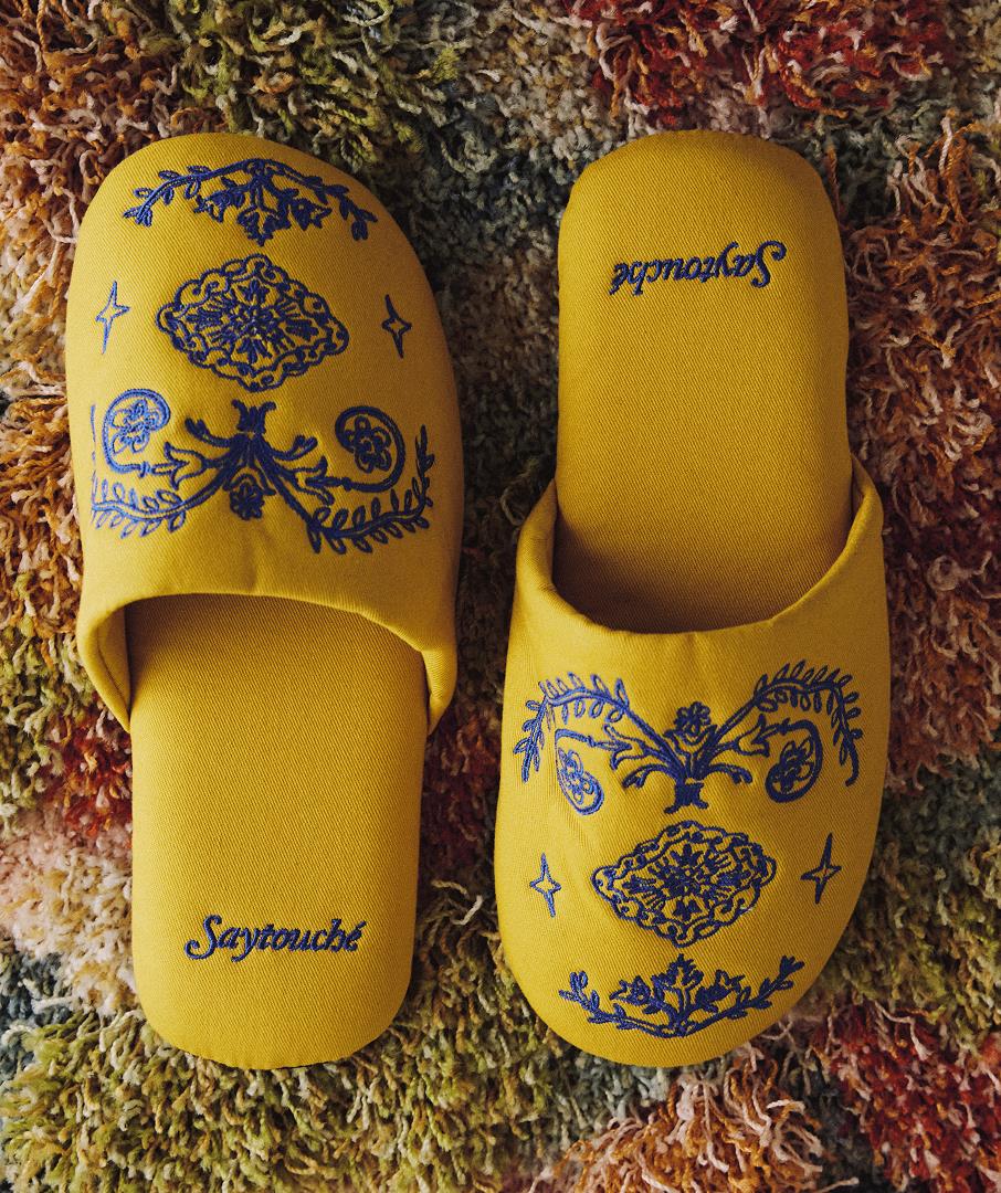 Doodle Persian Room Shoes Yellow 2sizes