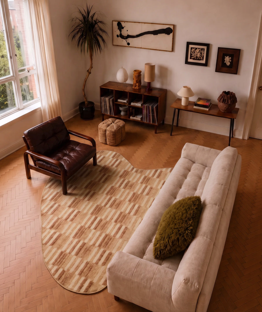 Liquified Tile Rug Yellow 3sizes